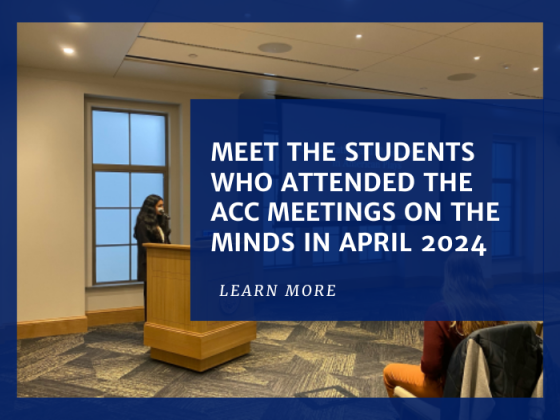 Graphic reading: Meet the students who attended the ACC meeting of the minds